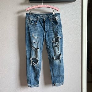 medium wash ripped jeans